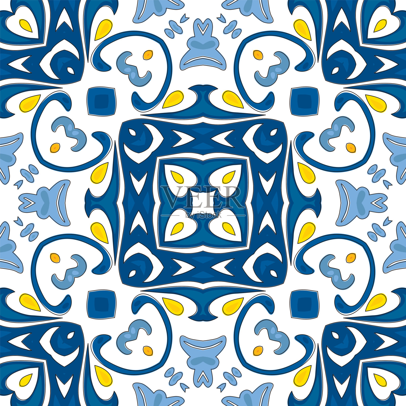 葡萄牙的瓷砖插画图片素材