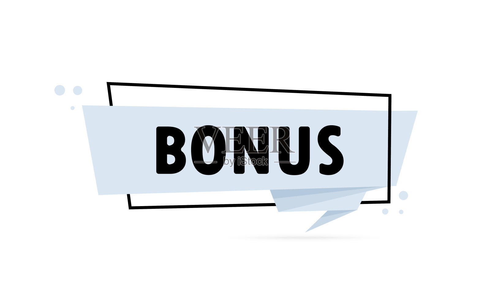 奖金。折纸风格的演讲泡泡横幅。海报与文字奖金。贴纸设计模板。向量EPS 10。孤立在背景插画图片素材
