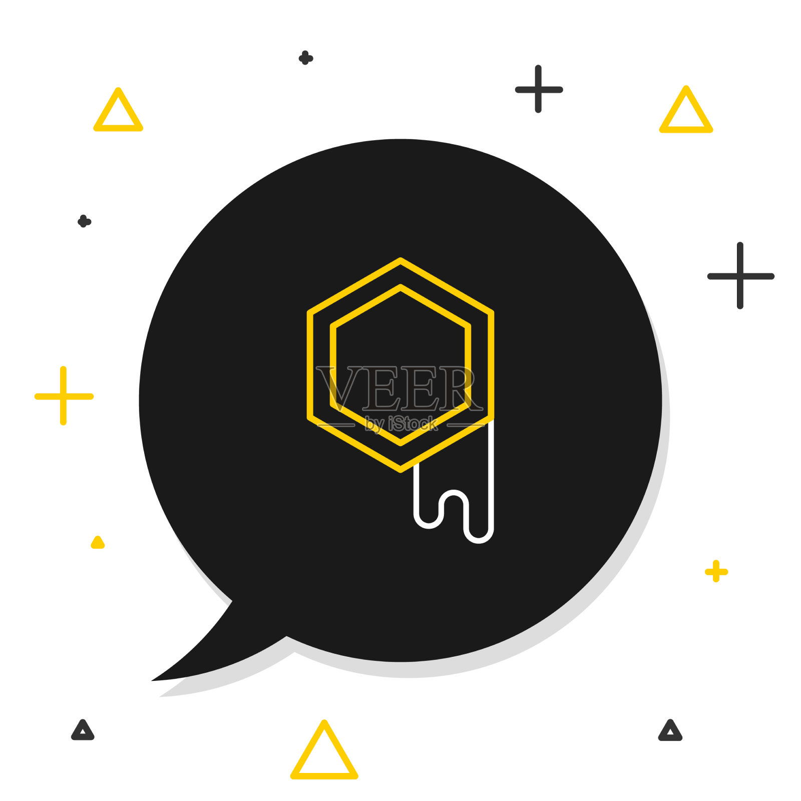 线蜂窝图标孤立在白色背景图标素材