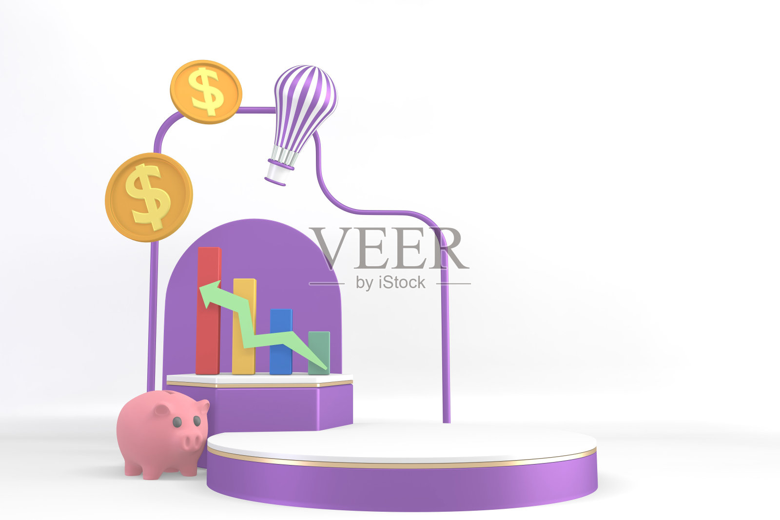 商业3D,极简主义,模型商业抽象彩色卡通。三维渲染照片摄影图片