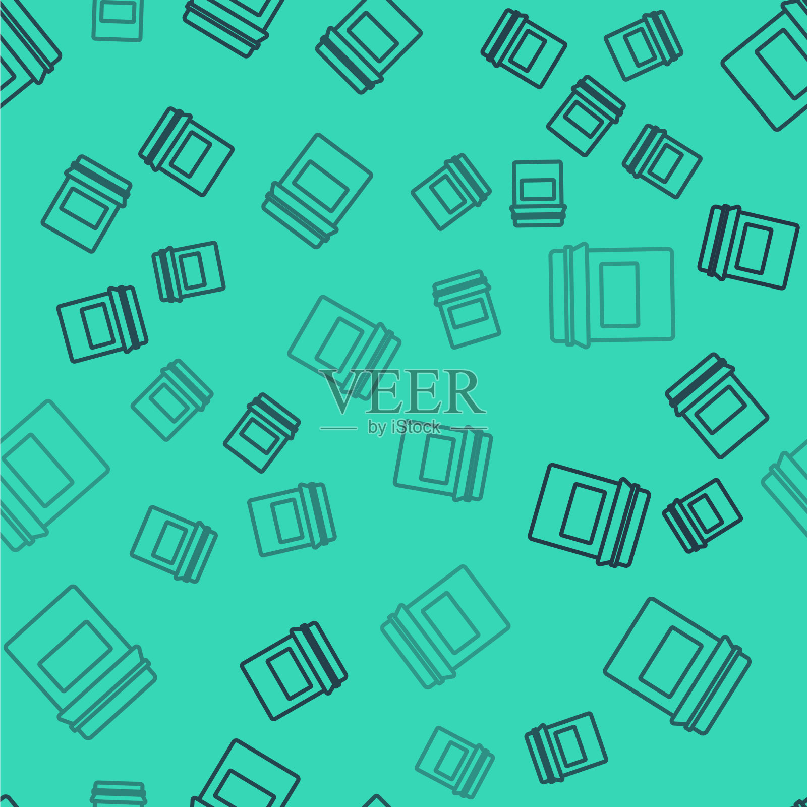 黑线果酱罐图标隔离无缝模式插画图片素材