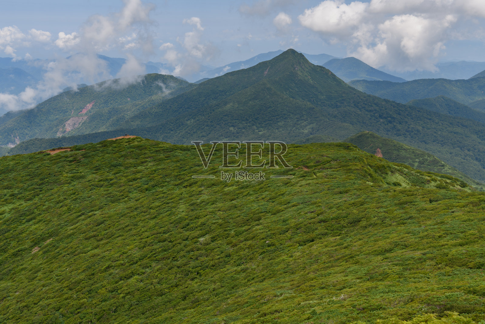 从三bonyari山看朝日山照片摄影图片