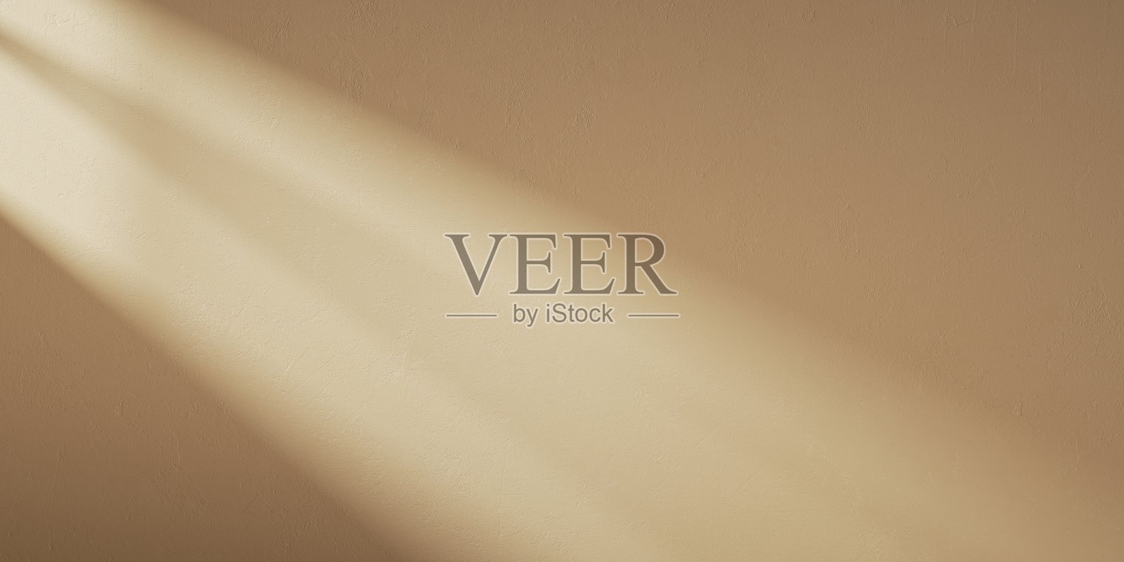 3d渲染,抽象的米色背景。阳光照在空荡荡的墙上照片摄影图片