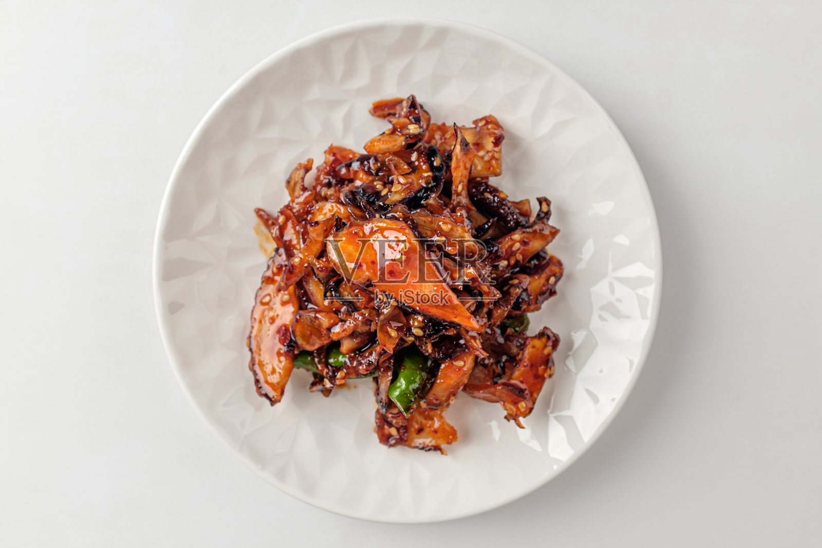 红烧章鱼照片摄影图片