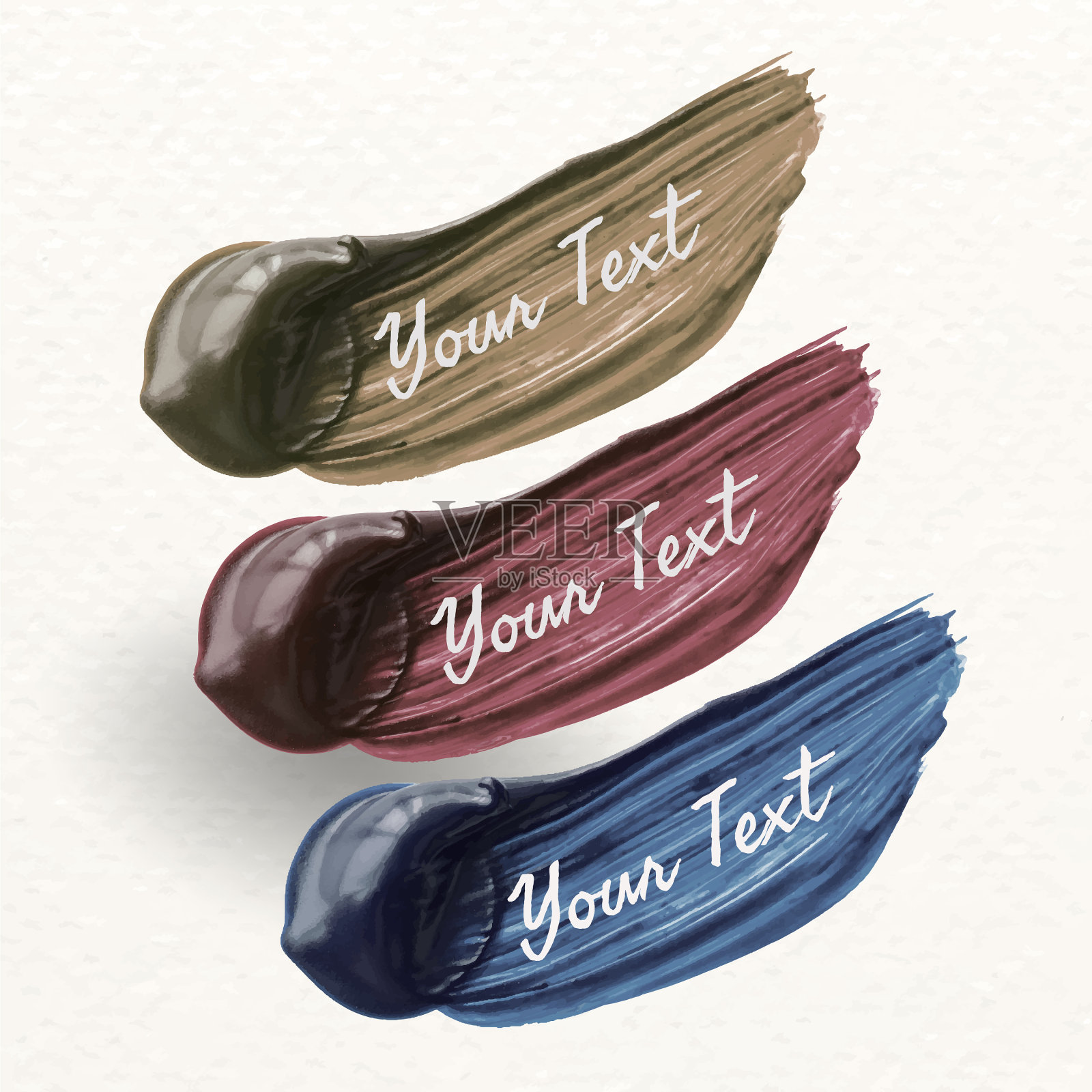 画笔笔触样本插画图片素材