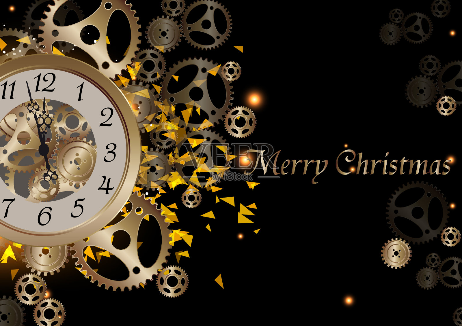 插图新年快乐。创意和概念现代。插画图片素材