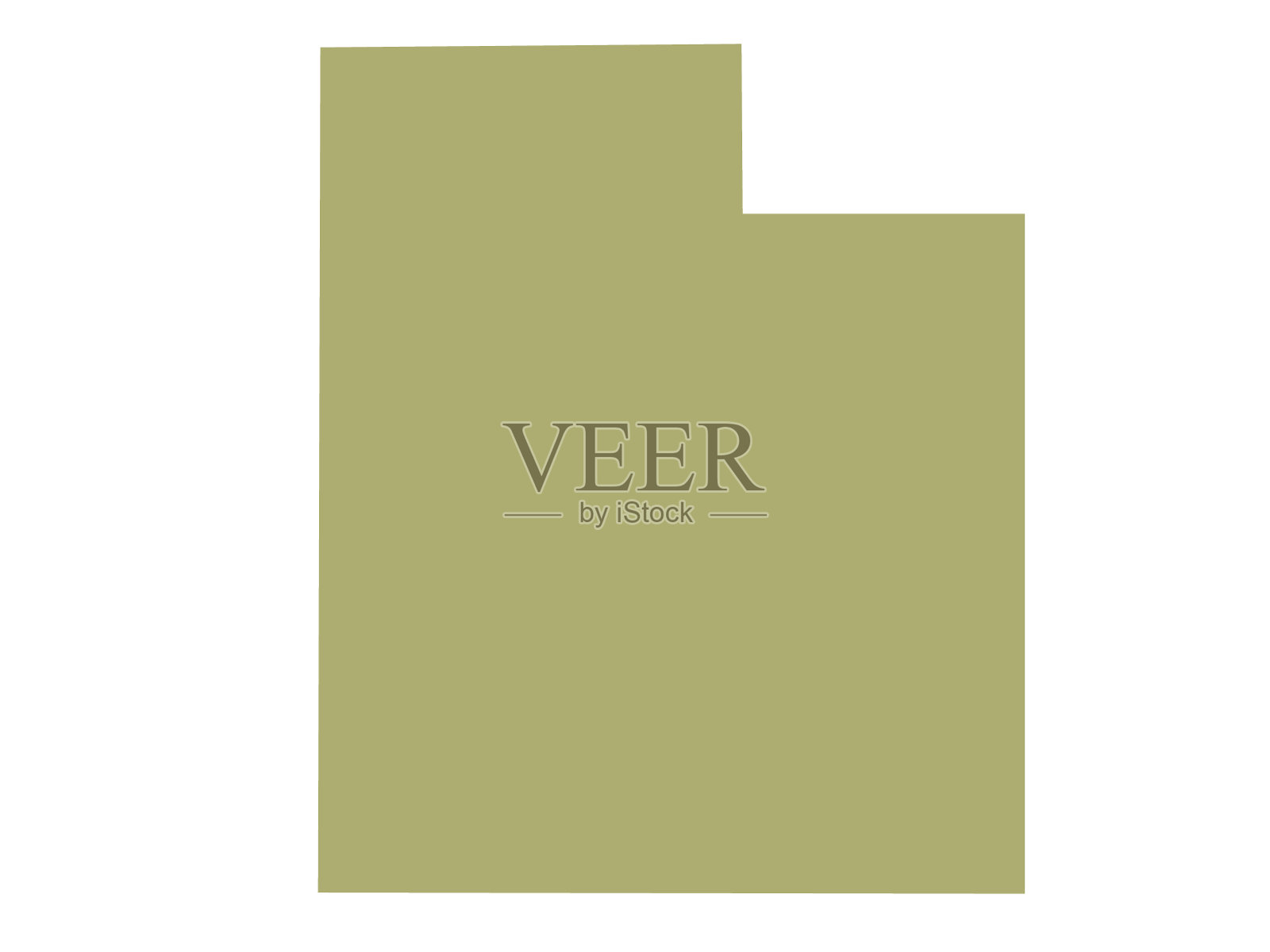 犹他州的地图插画图片素材