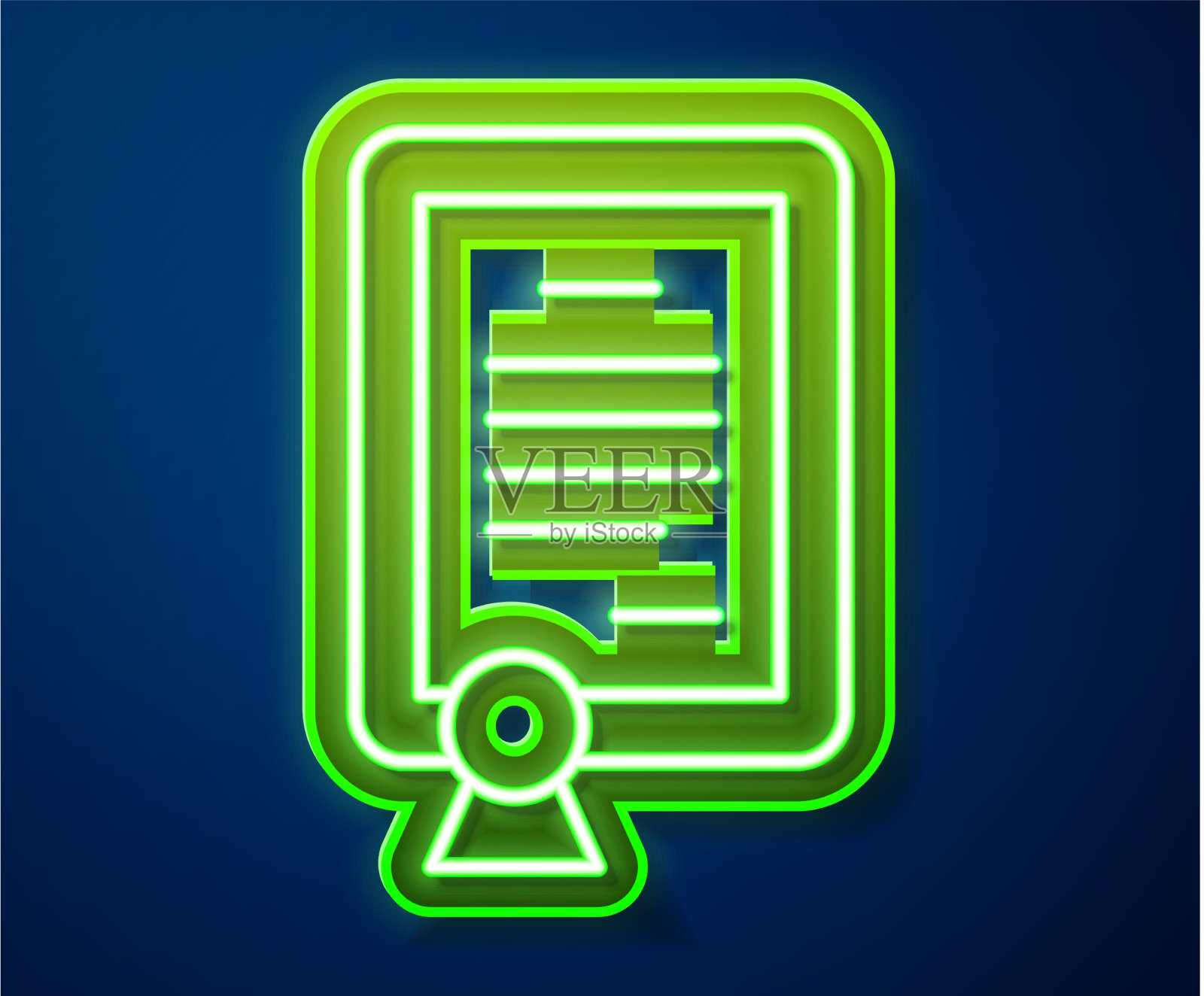发光的霓虹灯线证书模板图标图标素材
