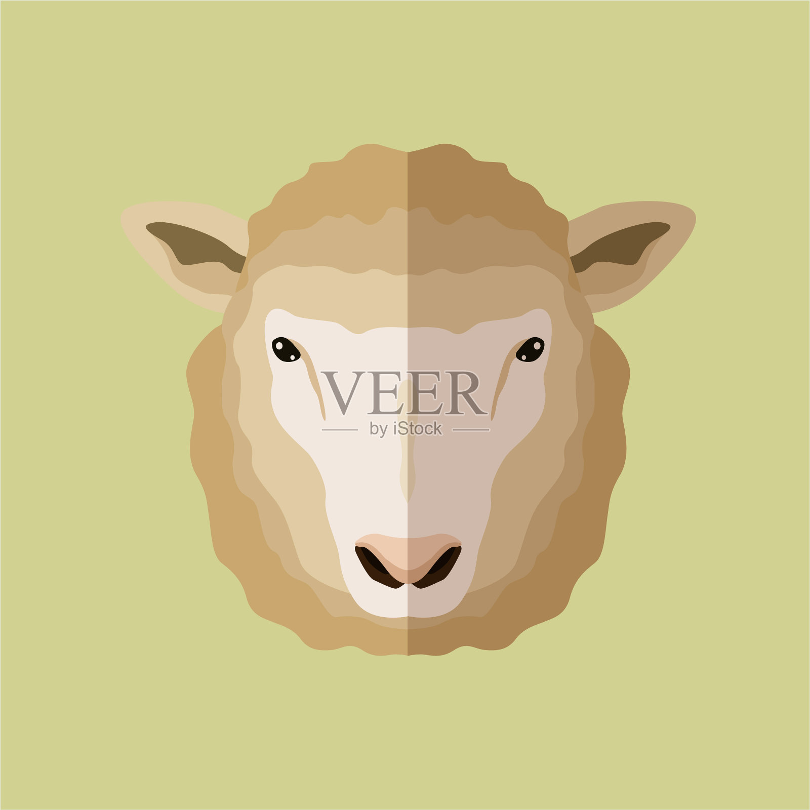 头部动物卡通插图插画图片素材