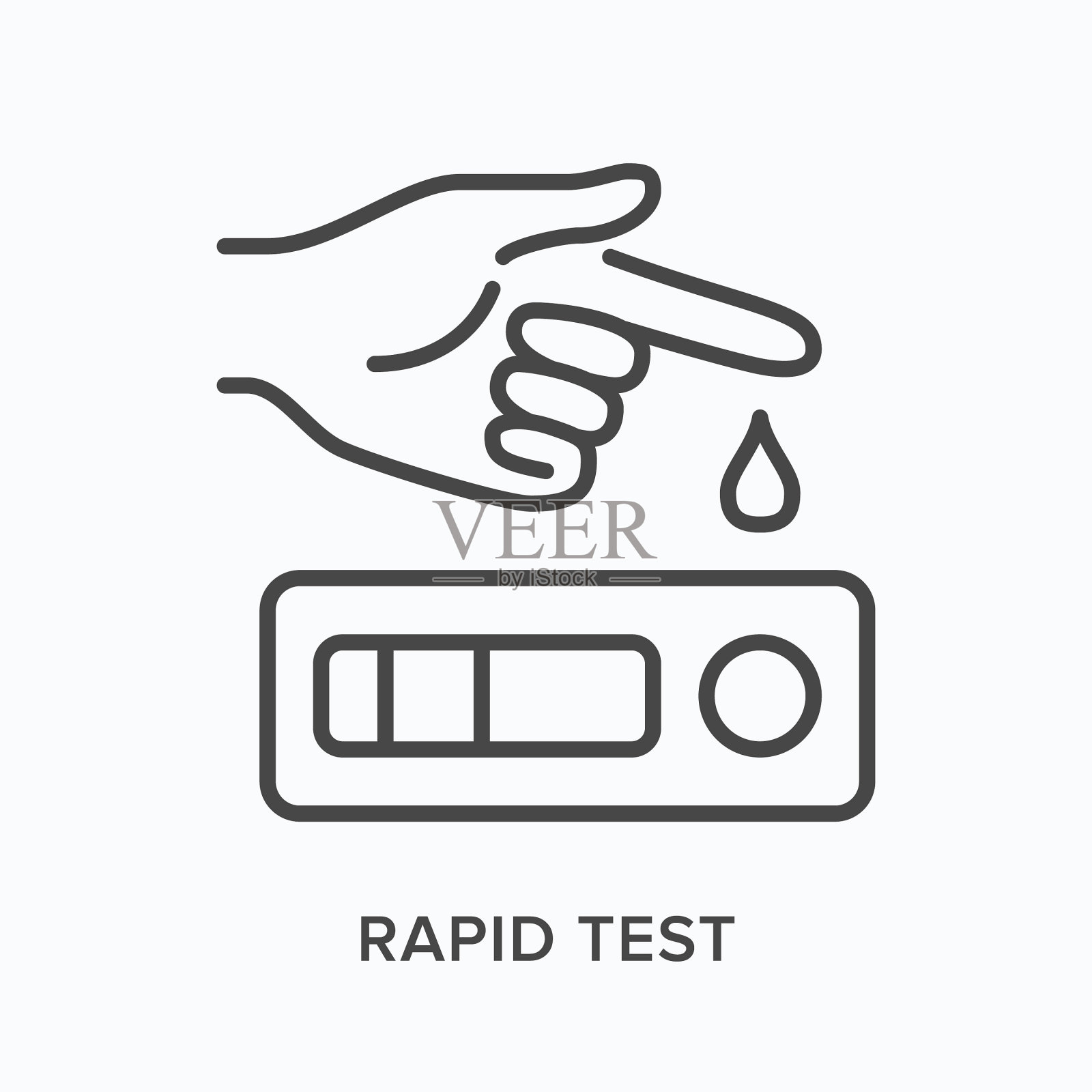 快速测试平线图标轮廓插画图片素材