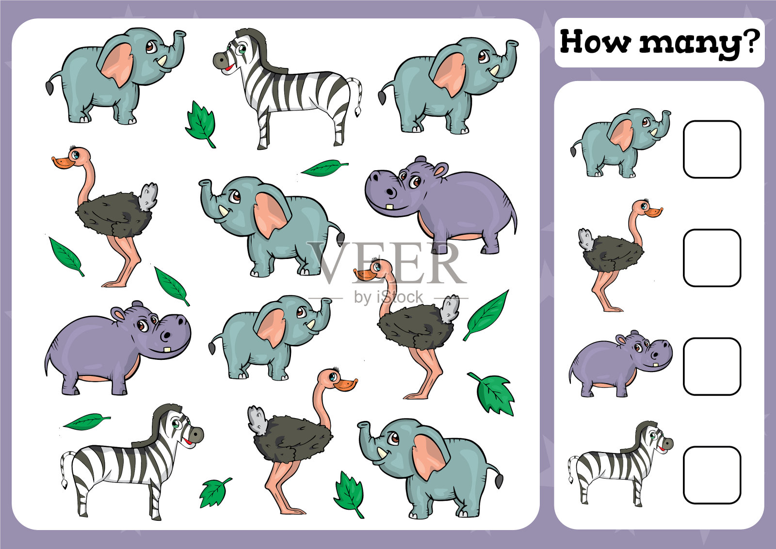 数数游戏为学龄前儿童数数插画图片素材