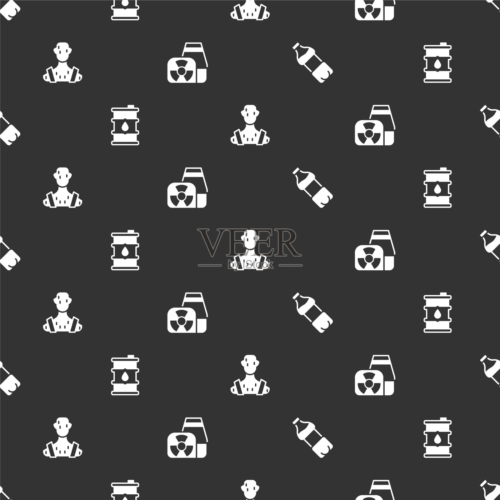 设置瓶水桶油高人体图标素材