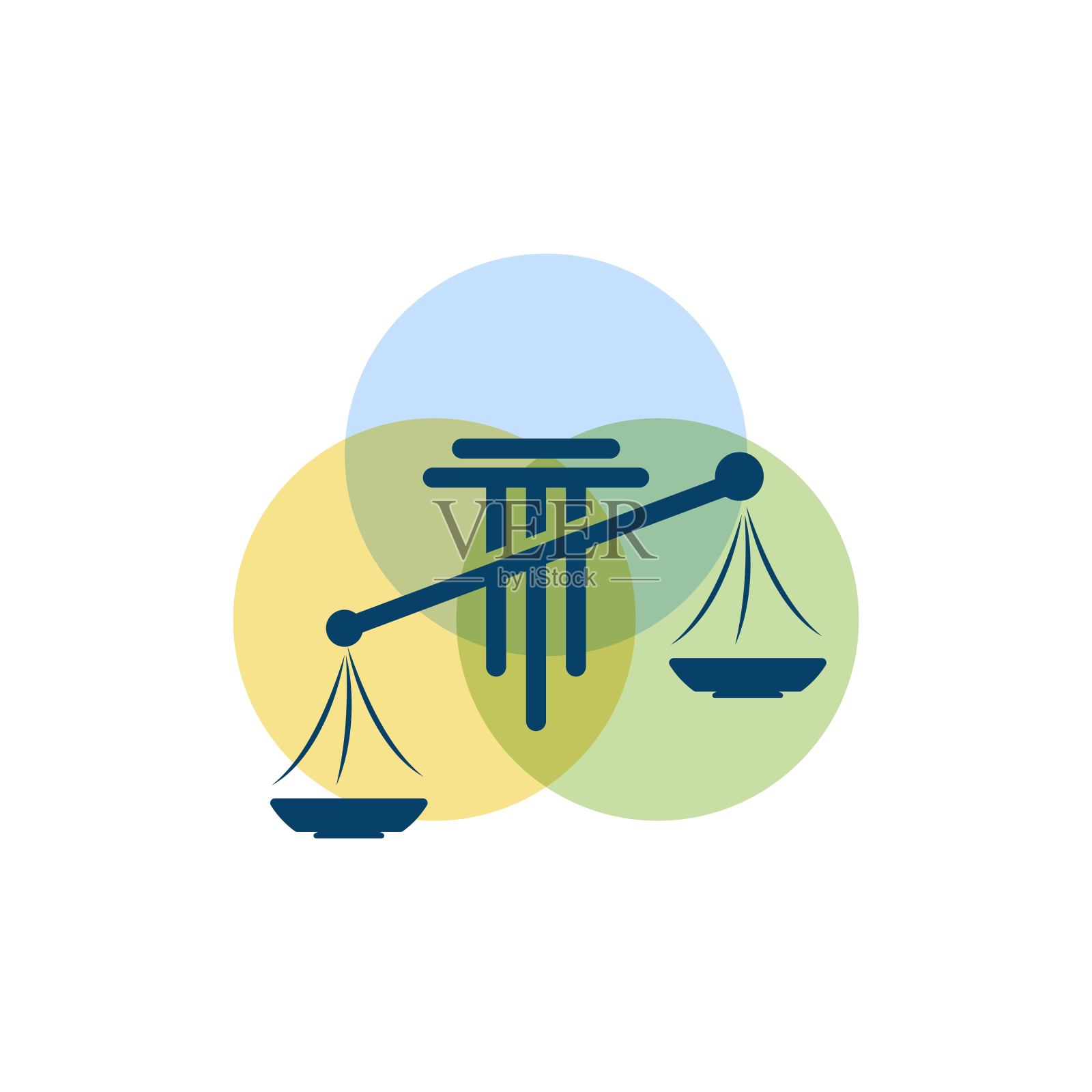 正义律师事务所图标模板向量图标素材