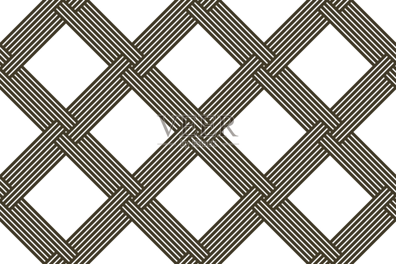 点阵几何无缝图案矢量设计,时尚复古风格简约网格平铺,单色网线形艺术。插画图片素材