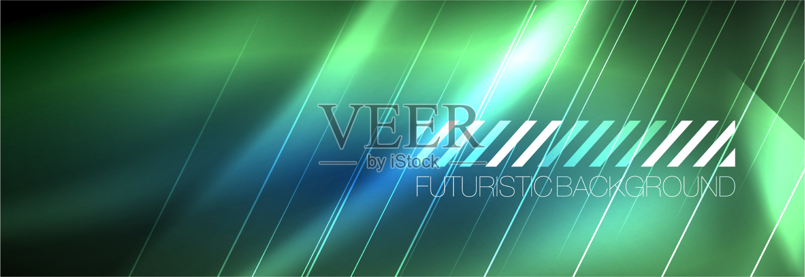 氖发光的线条,神奇的能量和光的运动插画图片素材