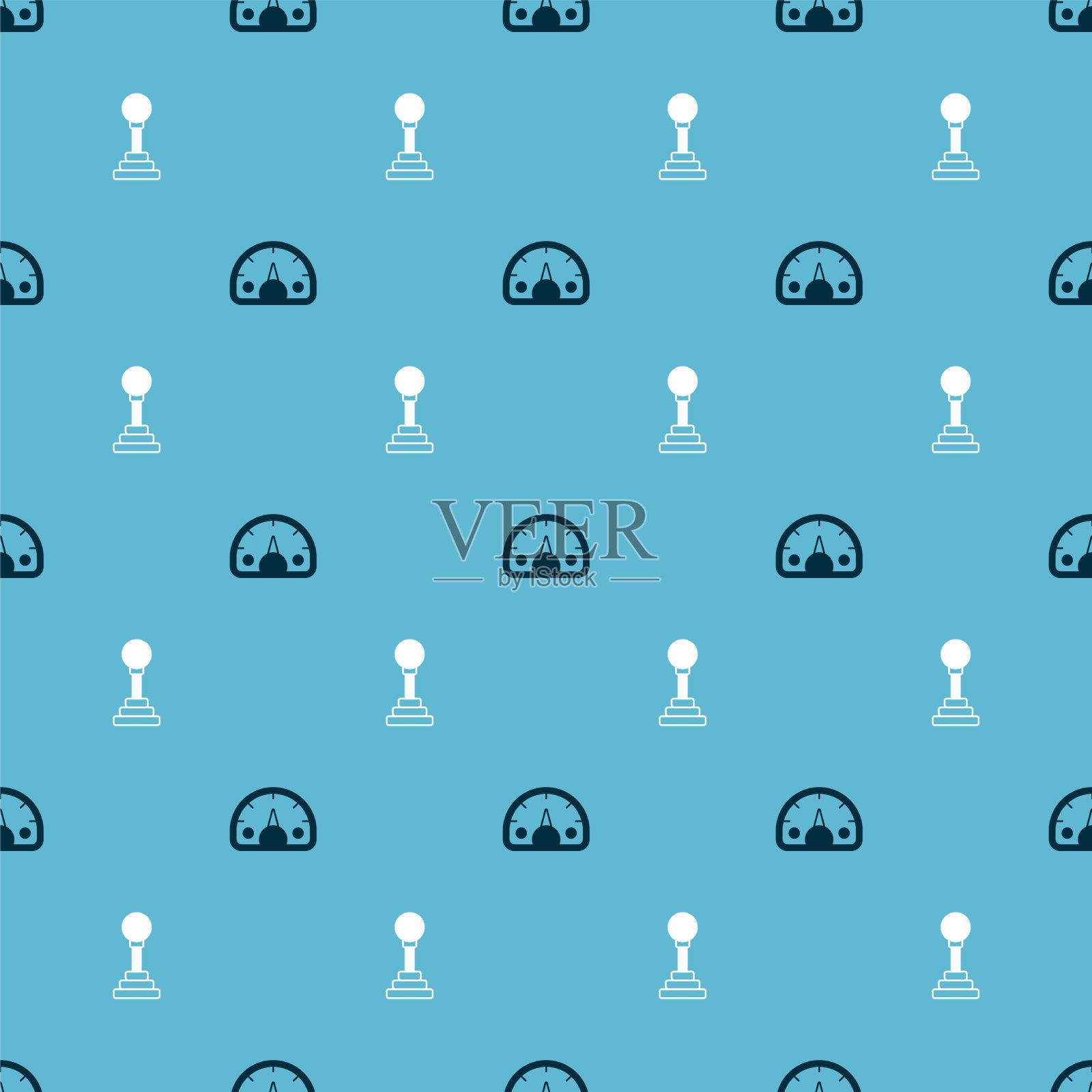 将速度表和变速杆设置为无缝图标素材