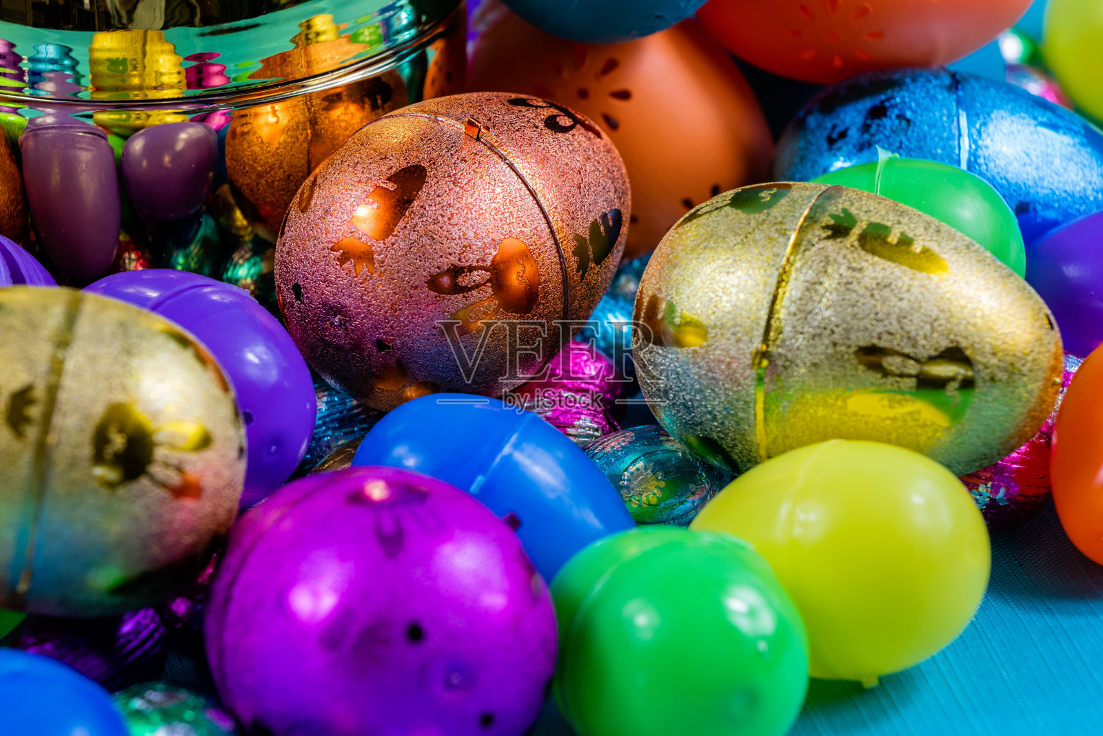 五颜六色的复活节彩蛋。卡尔加里,加拿大阿尔伯塔省照片摄影图片