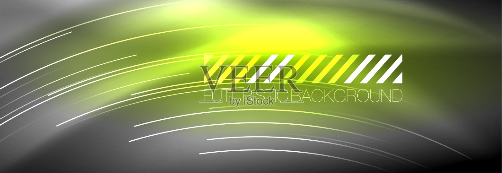 氖发光的线条,神奇的能量和光的运动插画图片素材