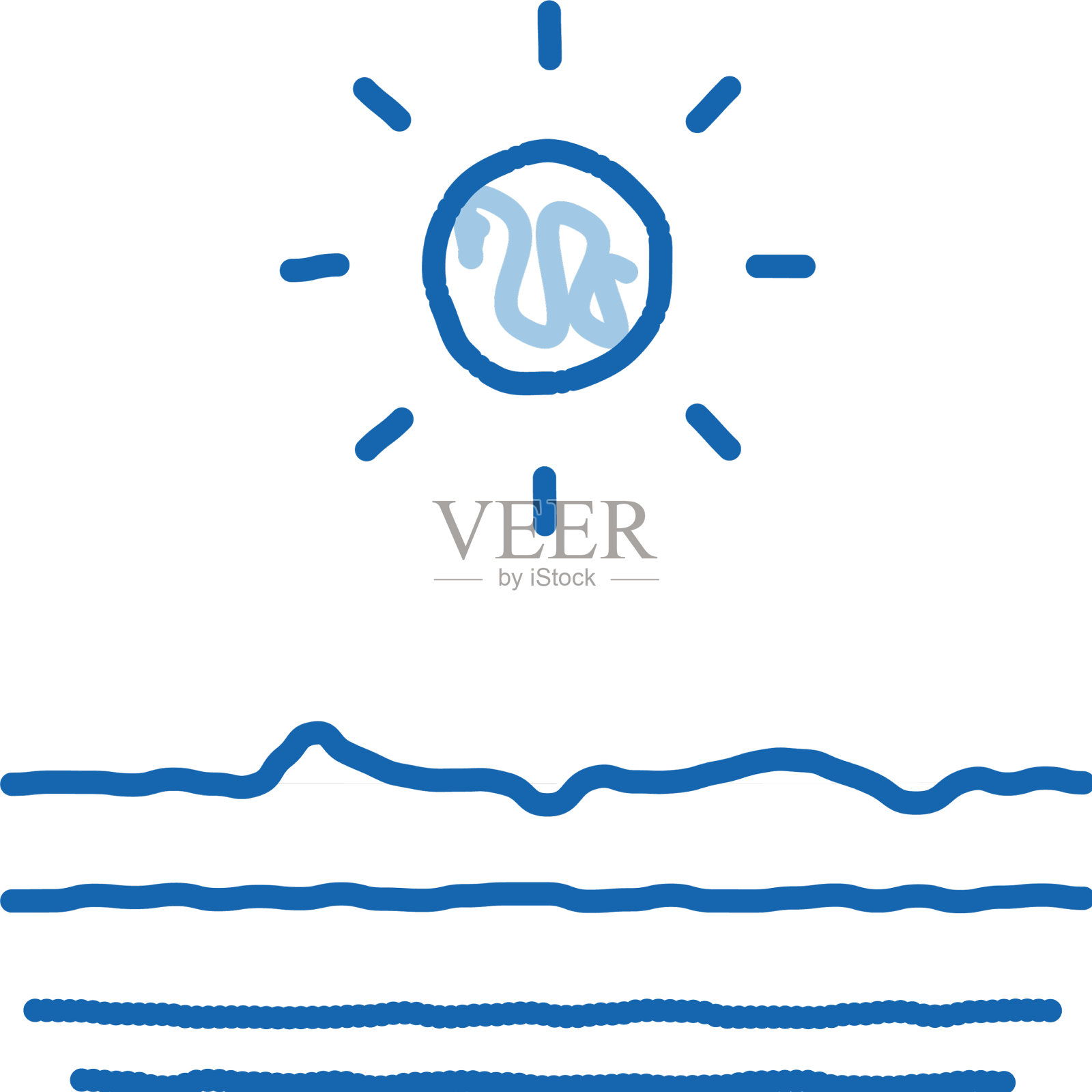 晒干皮肤涂鸦图标手绘插画图片素材