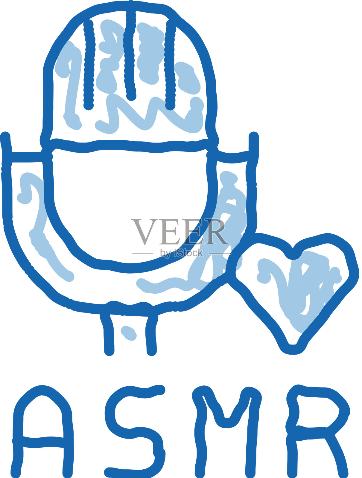 声音在麦克风作为mr涂鸦图标手绘插画图片素材