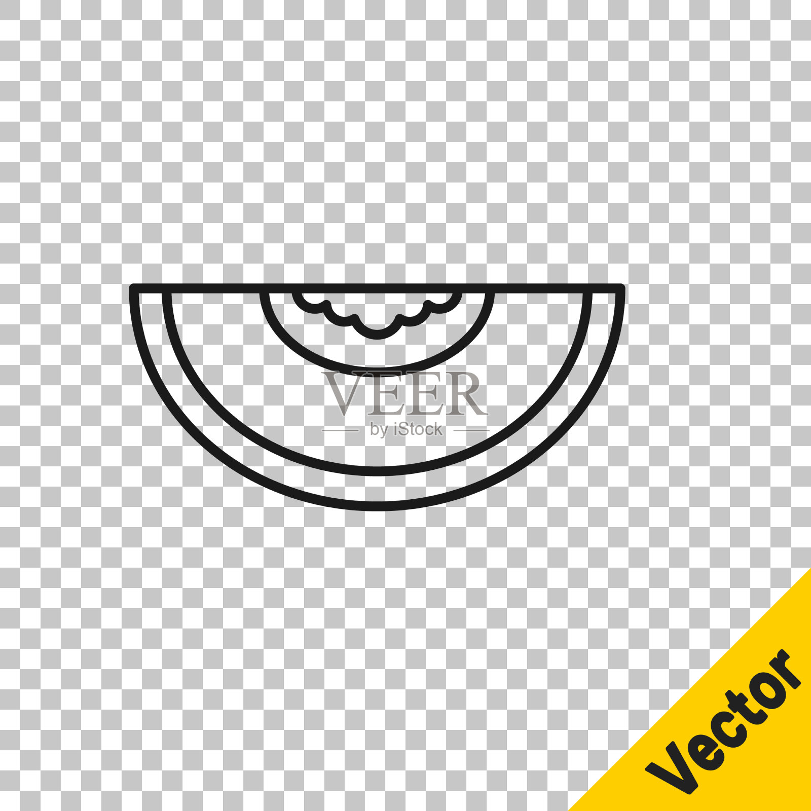 黑线瓜果图标孤立上插画图片素材