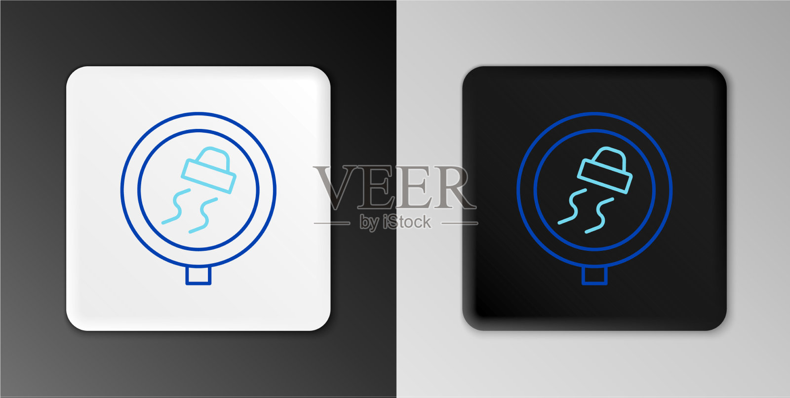 线滑路交通警示图标孤立图标素材