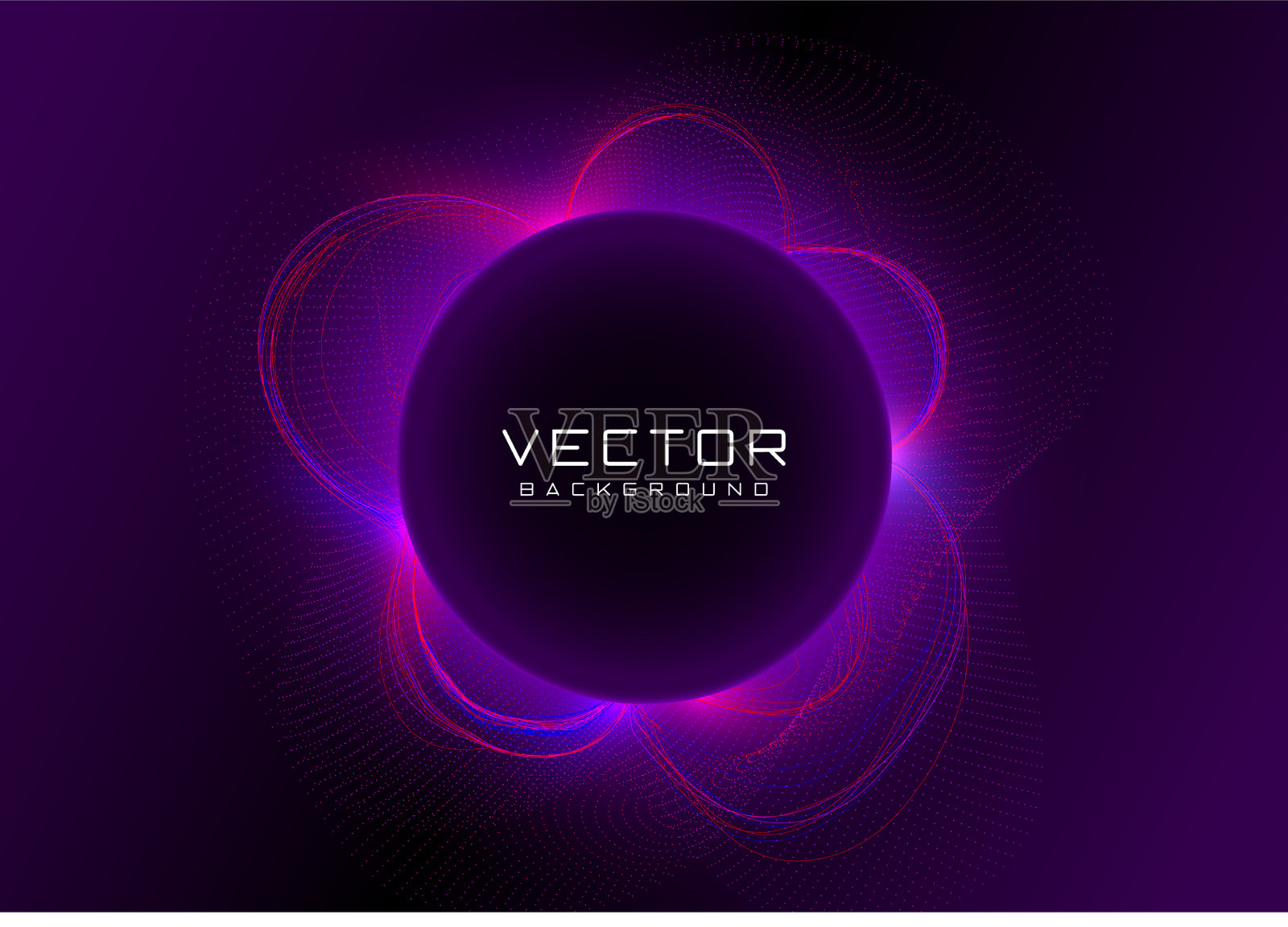 未来主义背景与鲜艳的霓虹灯蓝色粉红色插画图片素材