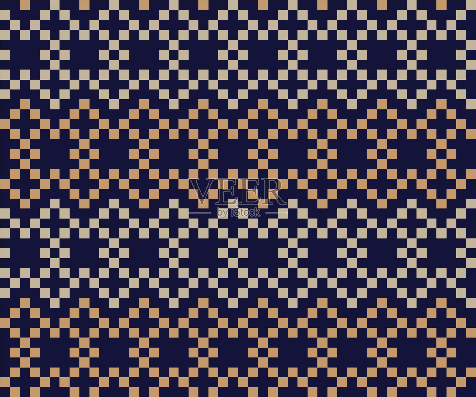 棕色圣诞节集市岛无缝模式插画图片素材