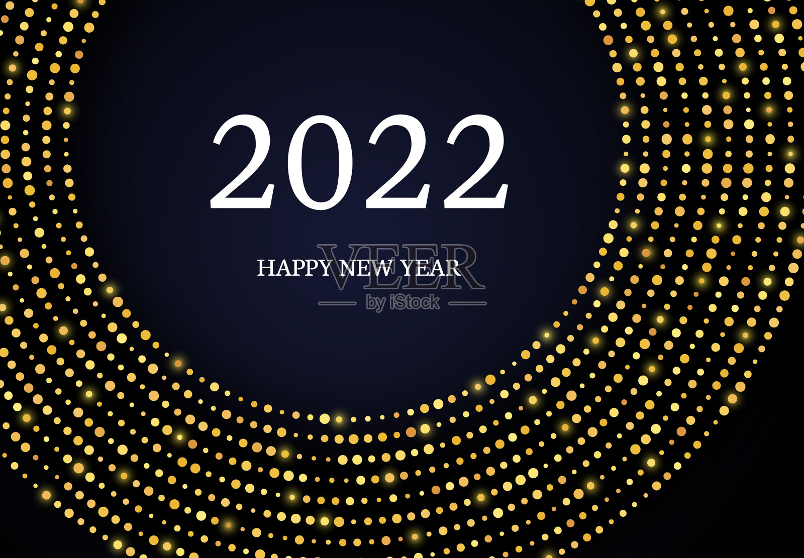 2022年新年快乐金色闪光图案插画图片素材