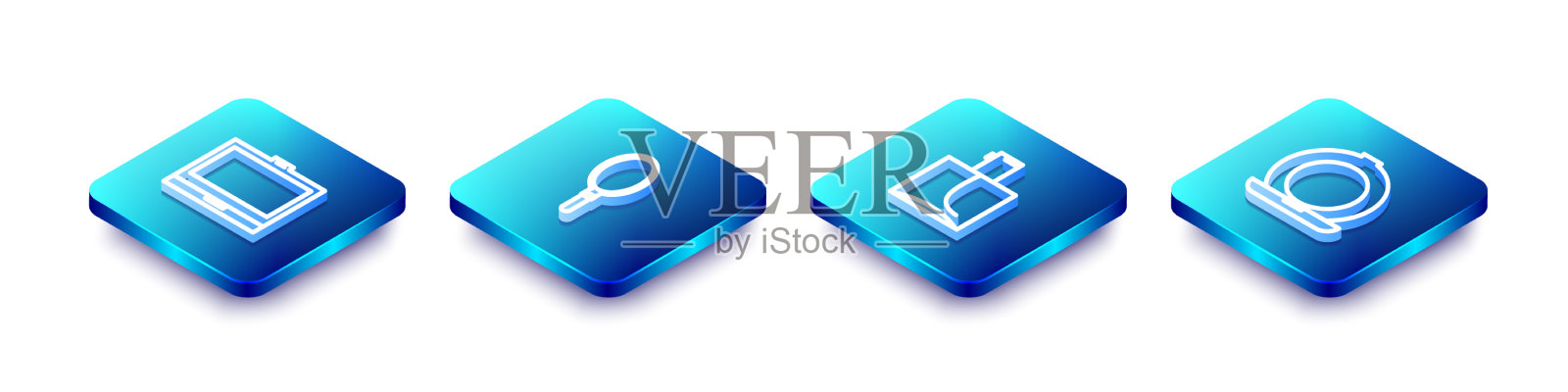 用镜手定等距线粉底图标素材