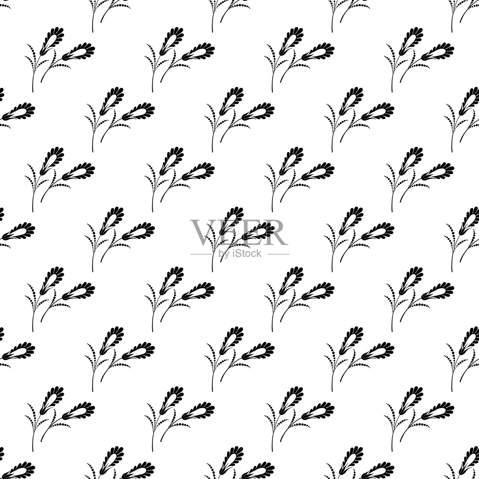 抽象图案无缝涂鸦素描插画图片素材