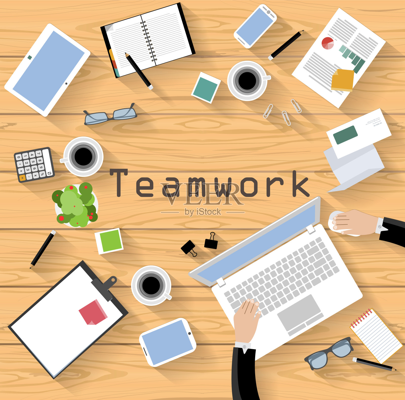 插画业务。设计创意和概念思维。为了成功,计划,思考,搜索,分析,沟通,未来的想法,创新的技术现代。插画图片素材