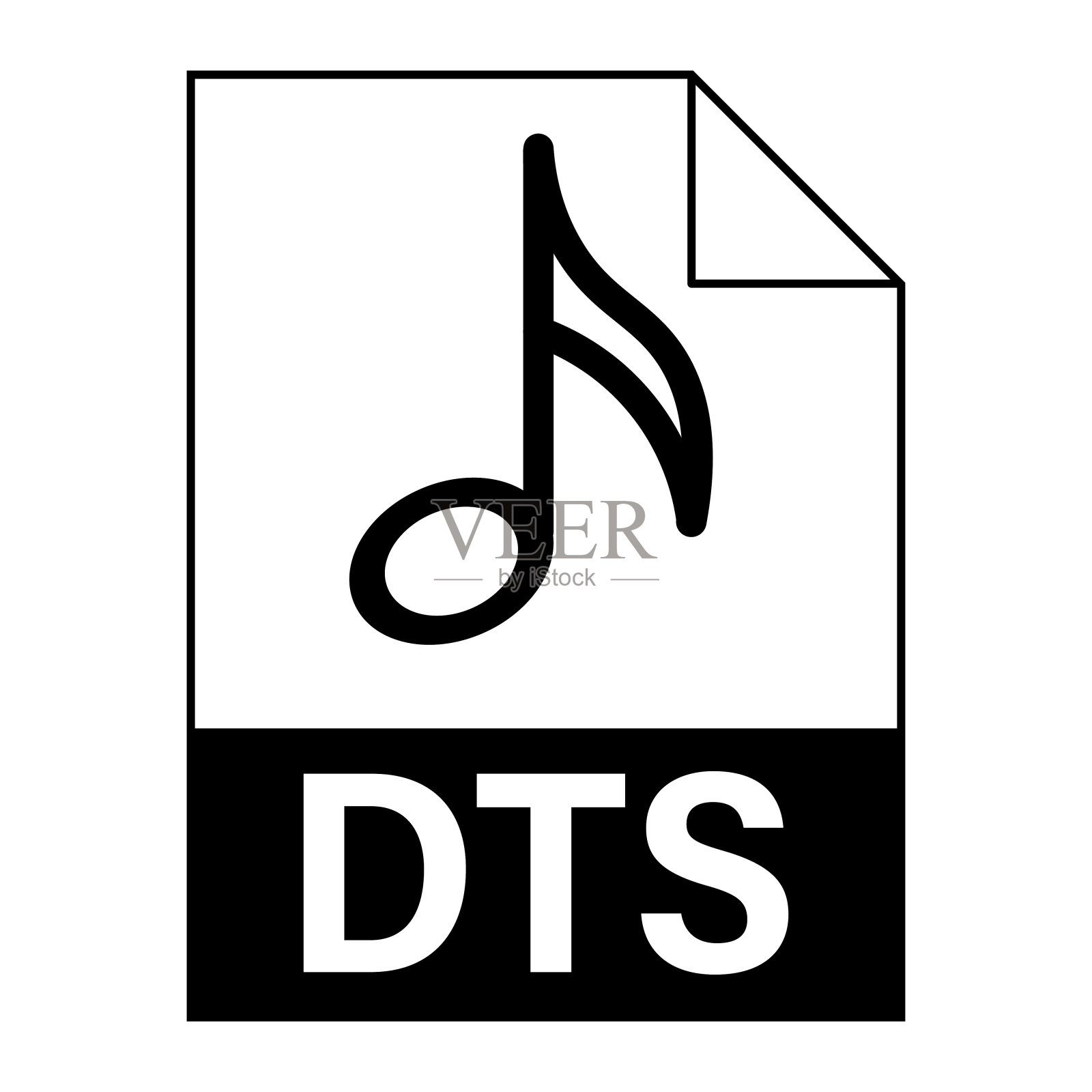 现代平面设计的DTS文件图标为web插画图片素材