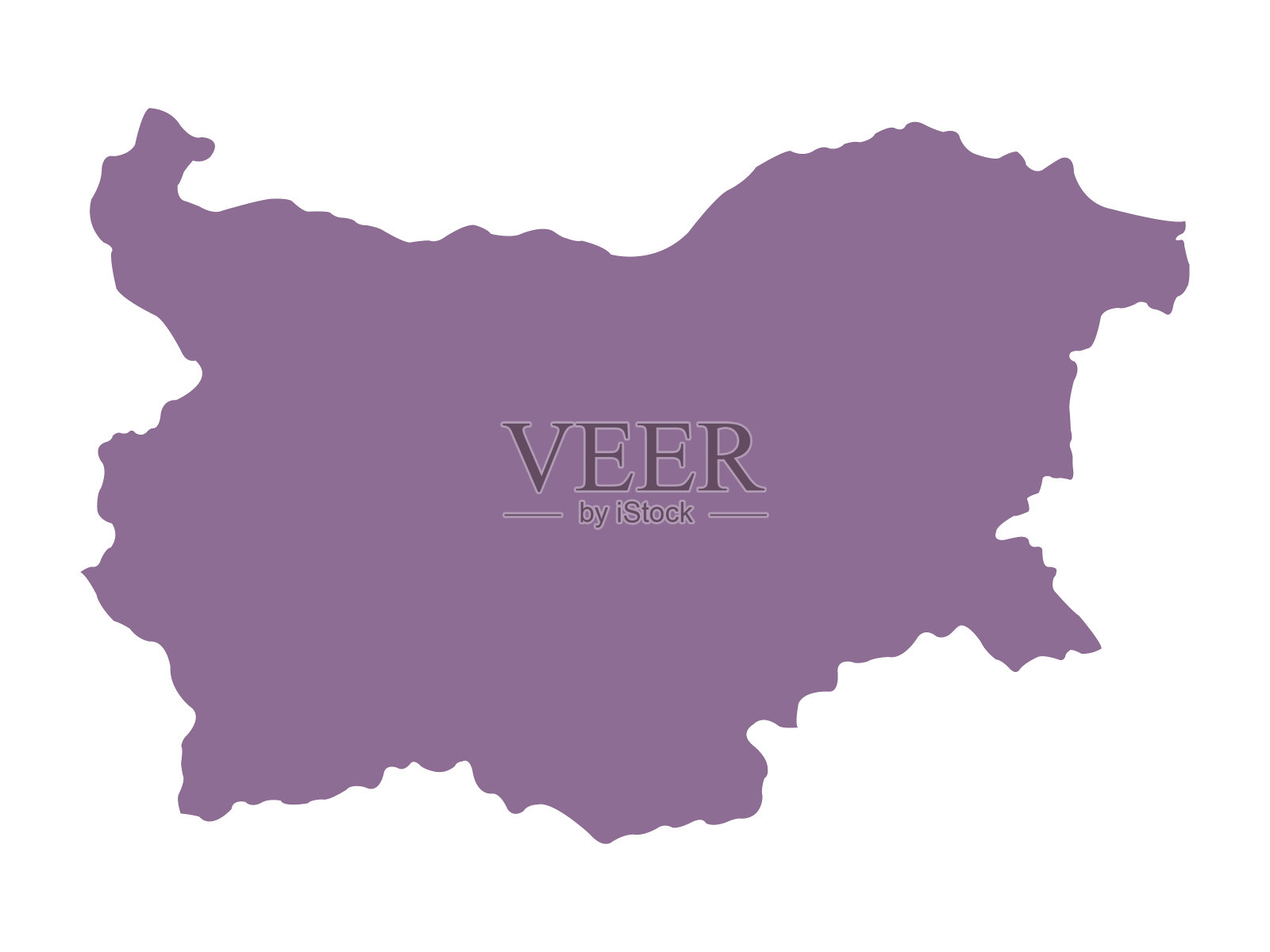 保加利亚地图插画图片素材