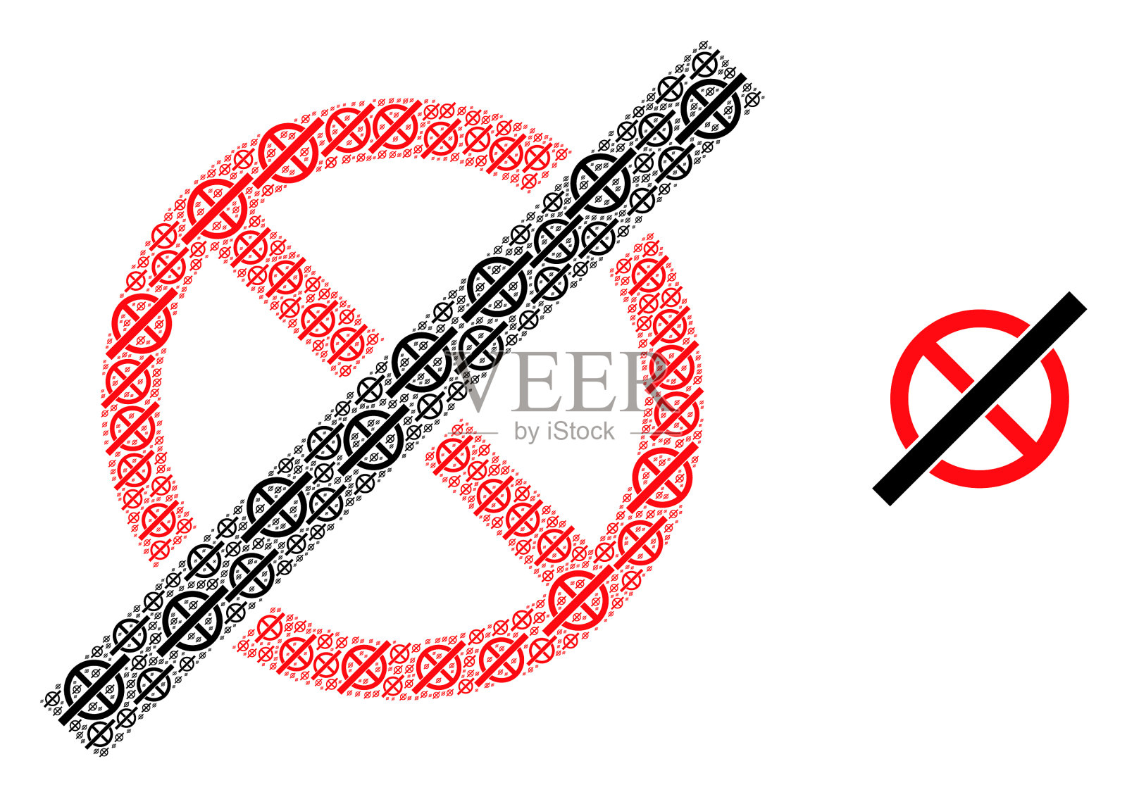 无规则递归图标组合插画图片素材