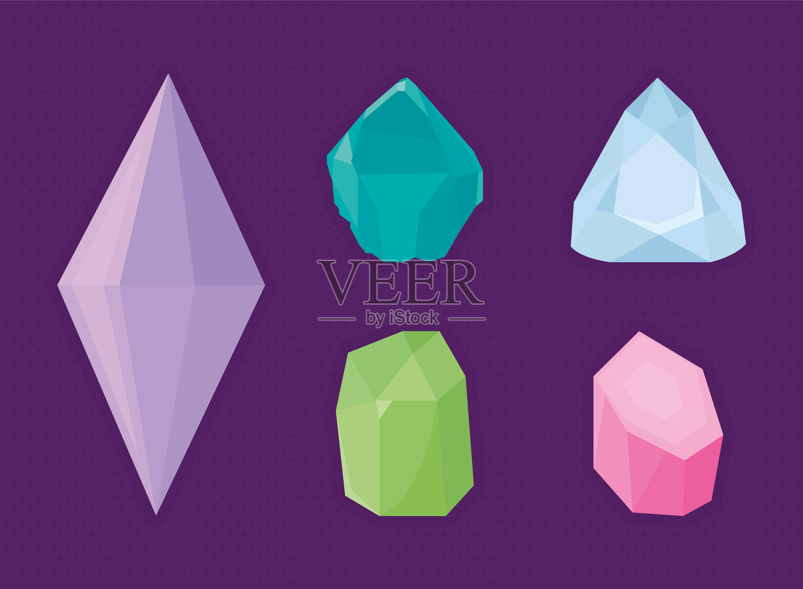 水晶图标集合插画图片素材