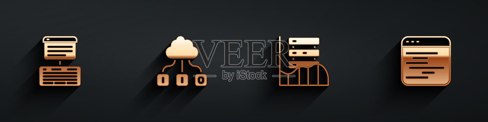 设置服务器数据web托管云技术图标素材