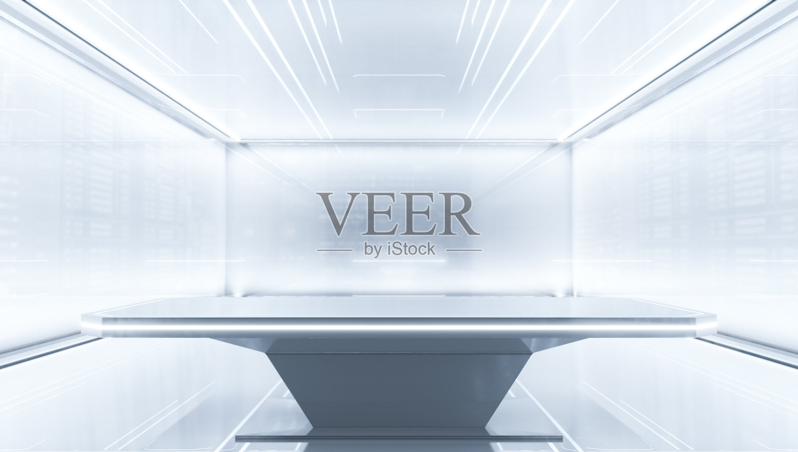 未来主义的基座,用于照明照明的展示。空白有光泽的讲台产品。3 d演示。照片摄影图片