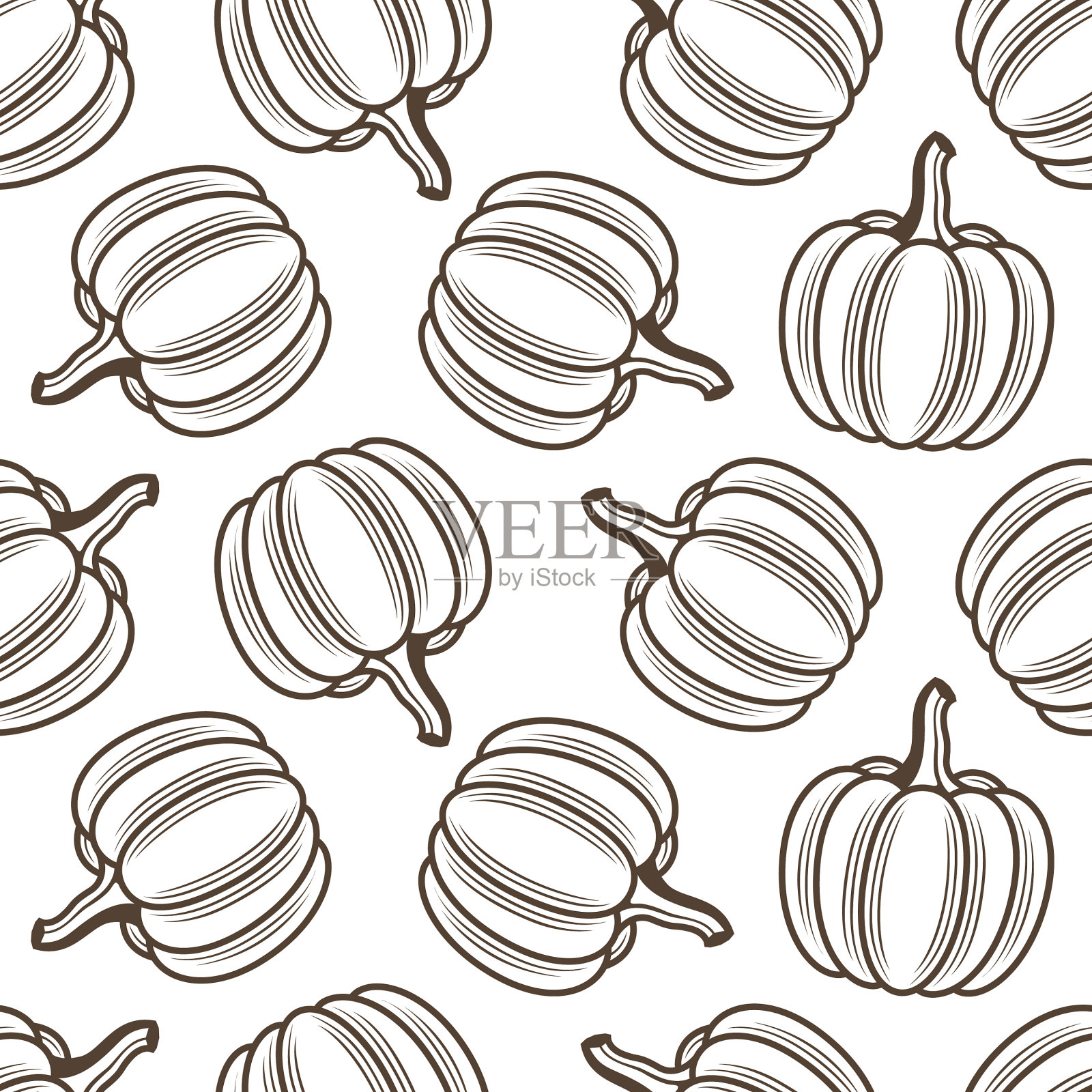 模式与南瓜插画图片素材