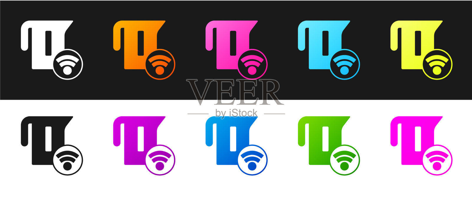 设置智能电水壶系统图标隔离图标素材