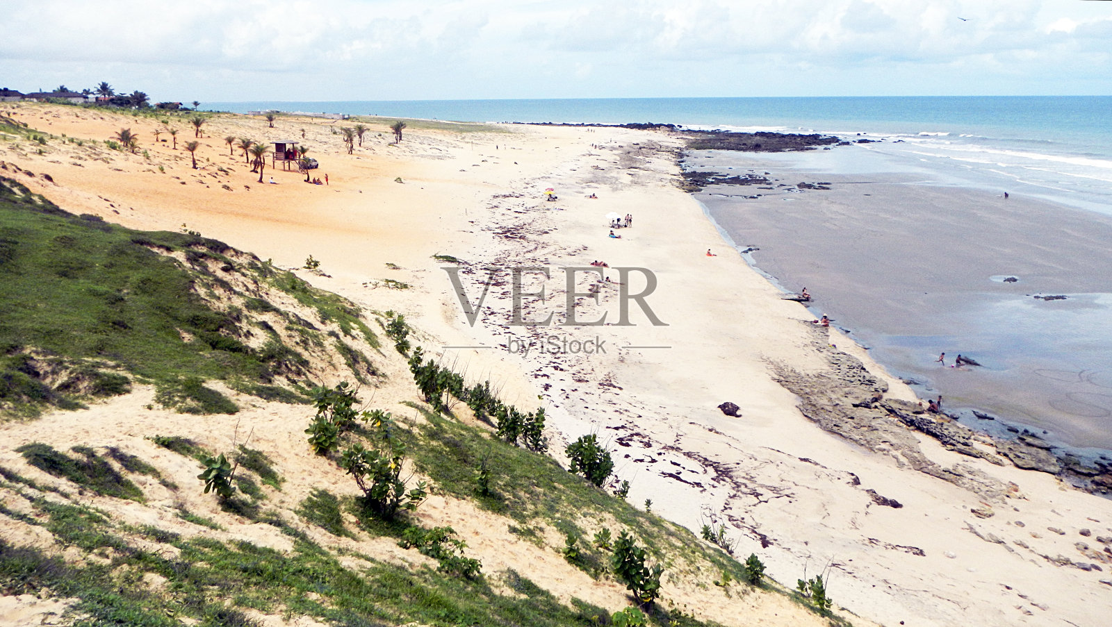 海滩-广泛的海滩在杰里科阿拉-巴西照片摄影图片