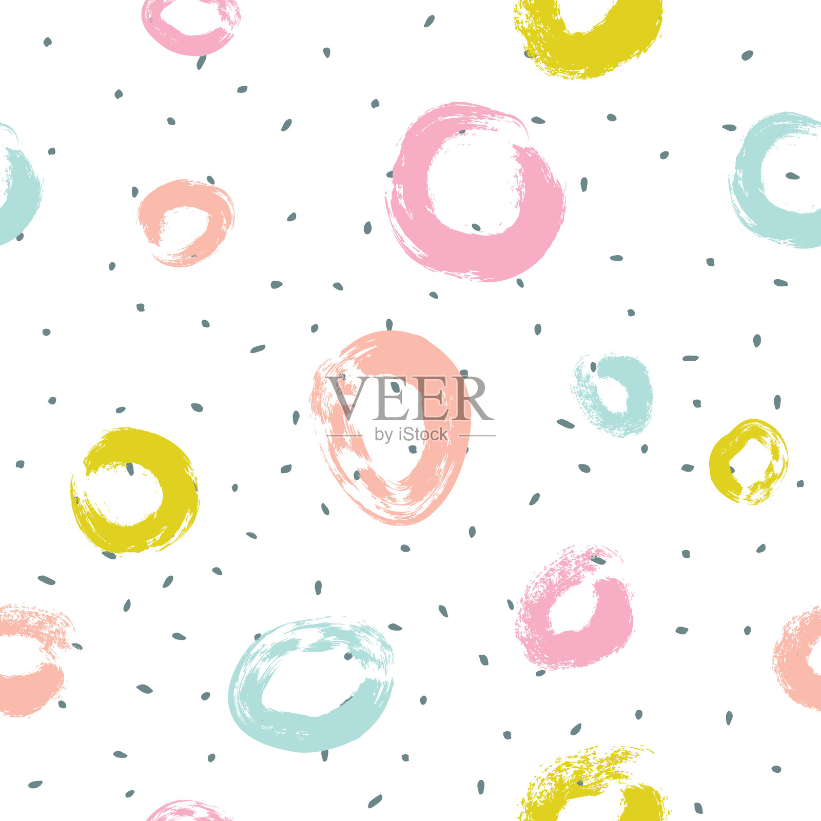 圆形无缝图案创意纹理为插画图片素材