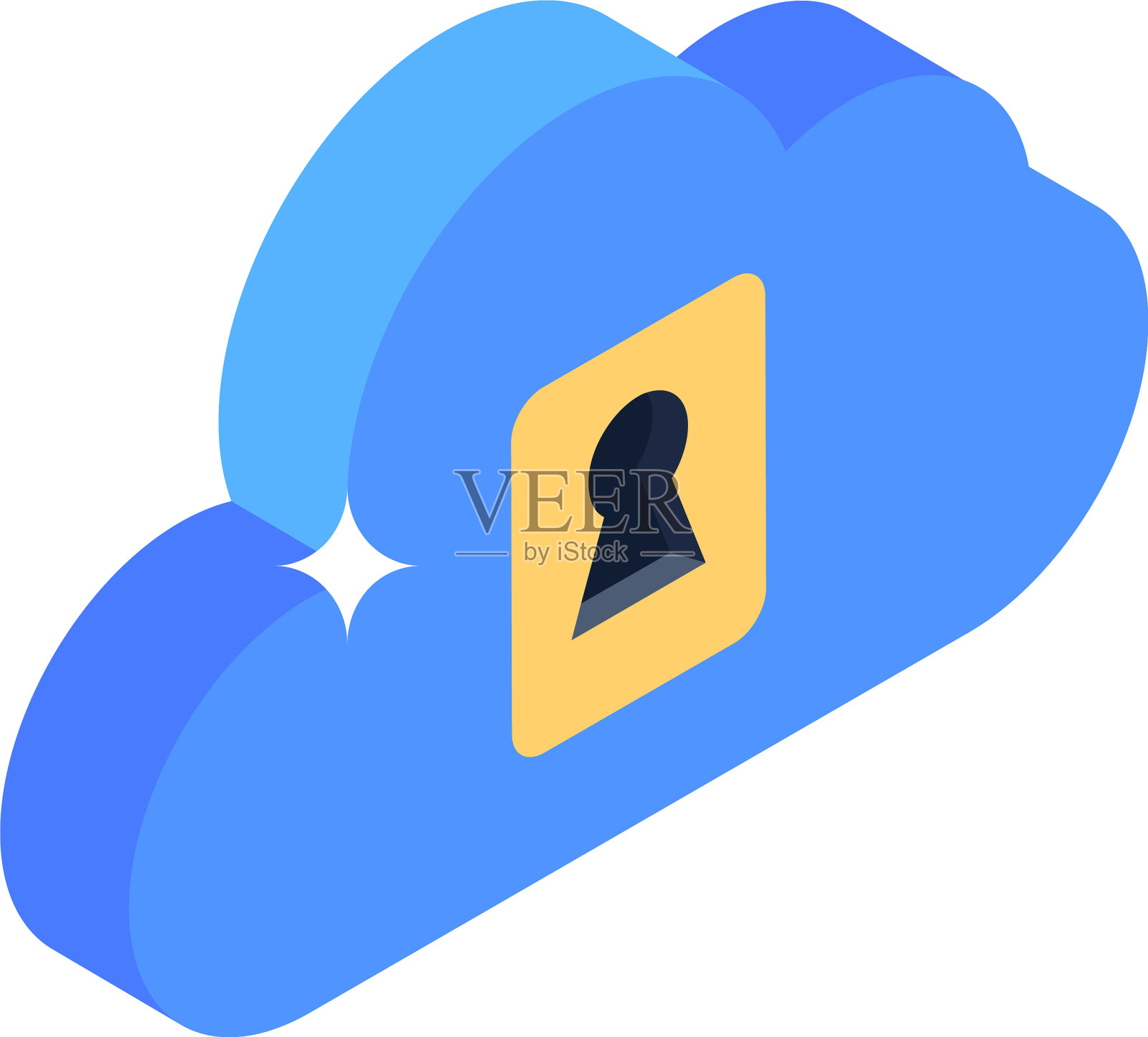 云计算的关键插画图片素材