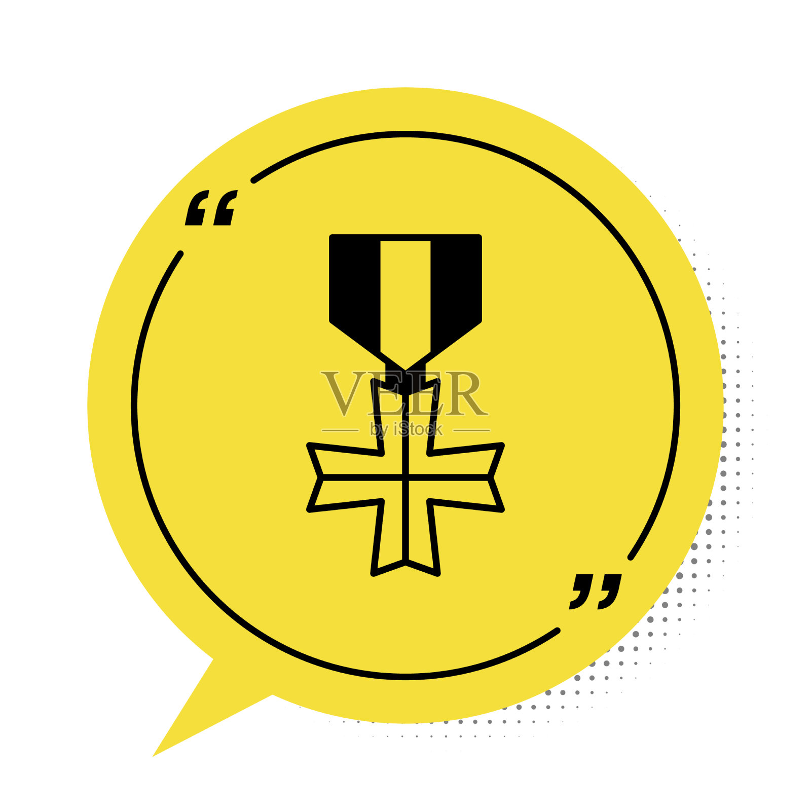 黑人军人奖励奖章图标孤立在白人插画图片素材