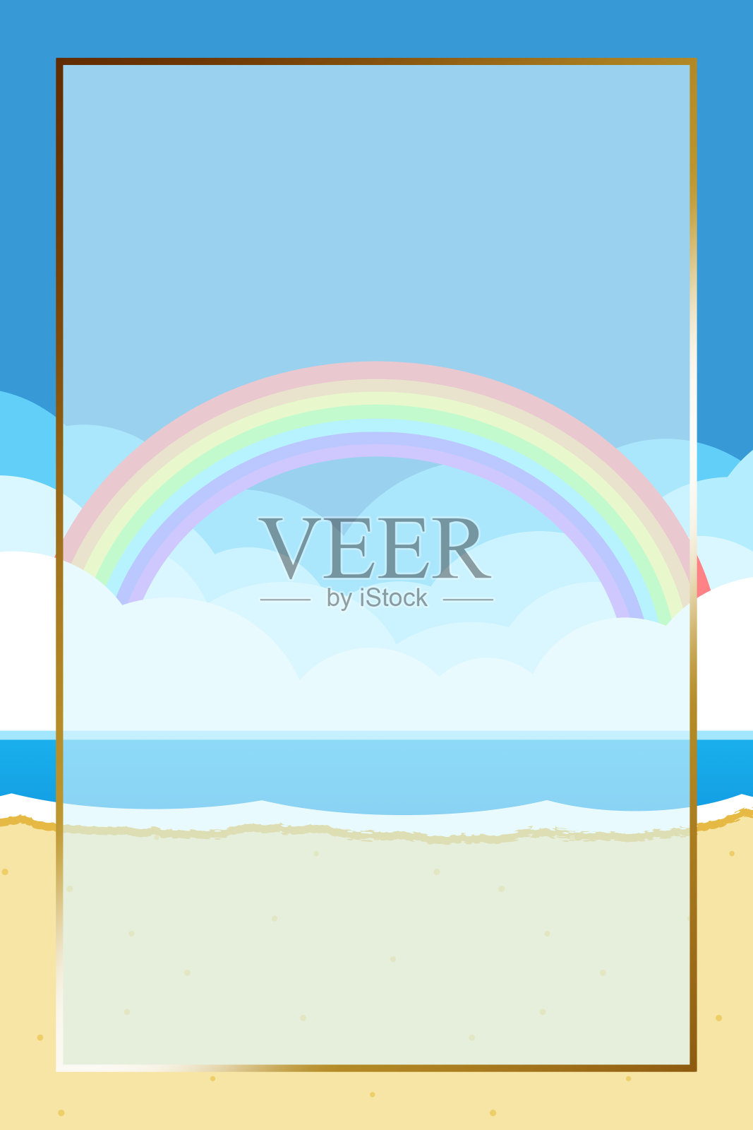 海的背景插画图片素材