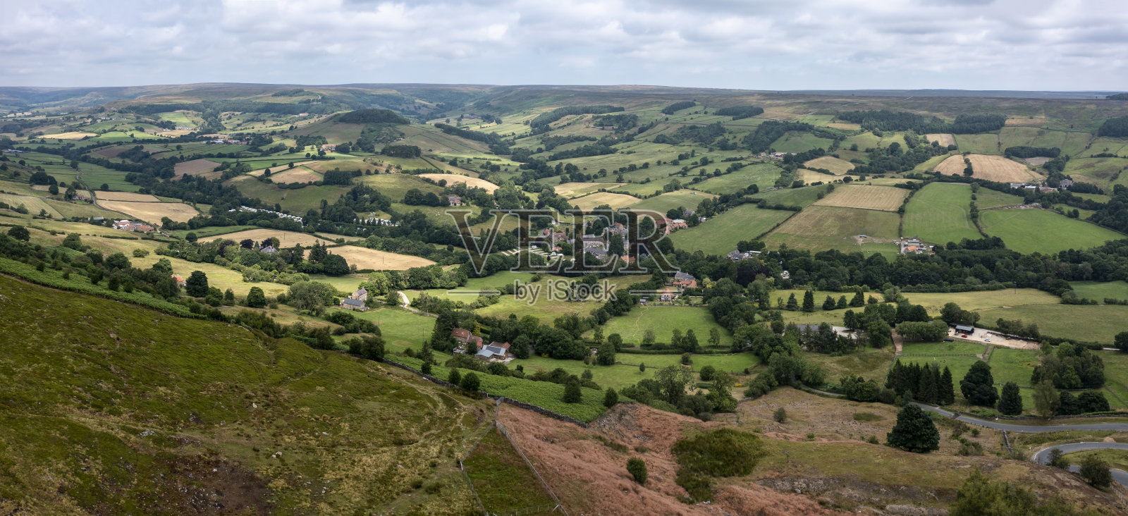 约克郡玫瑰谷全景图照片摄影图片