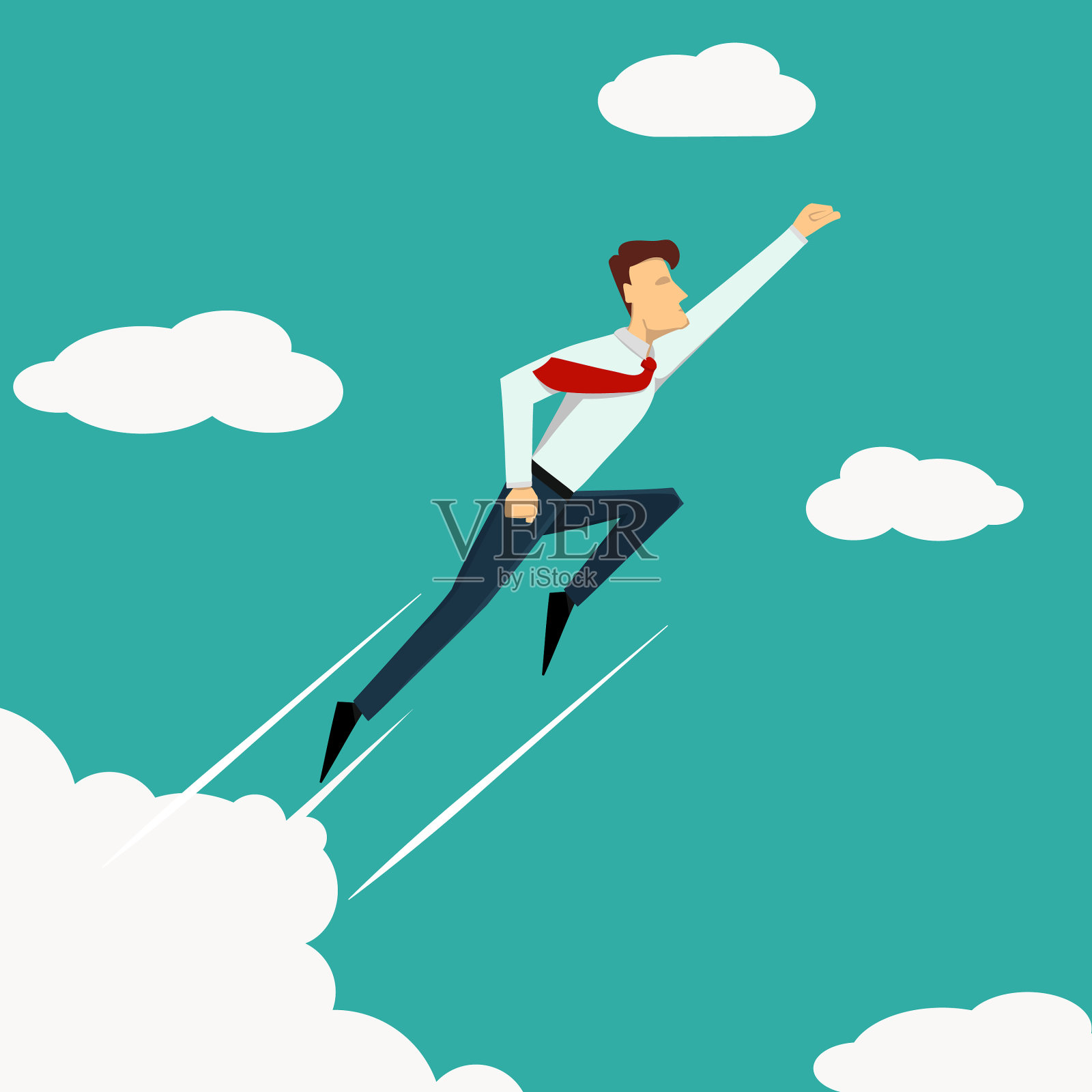 商业成功概念终点超线插画图片素材