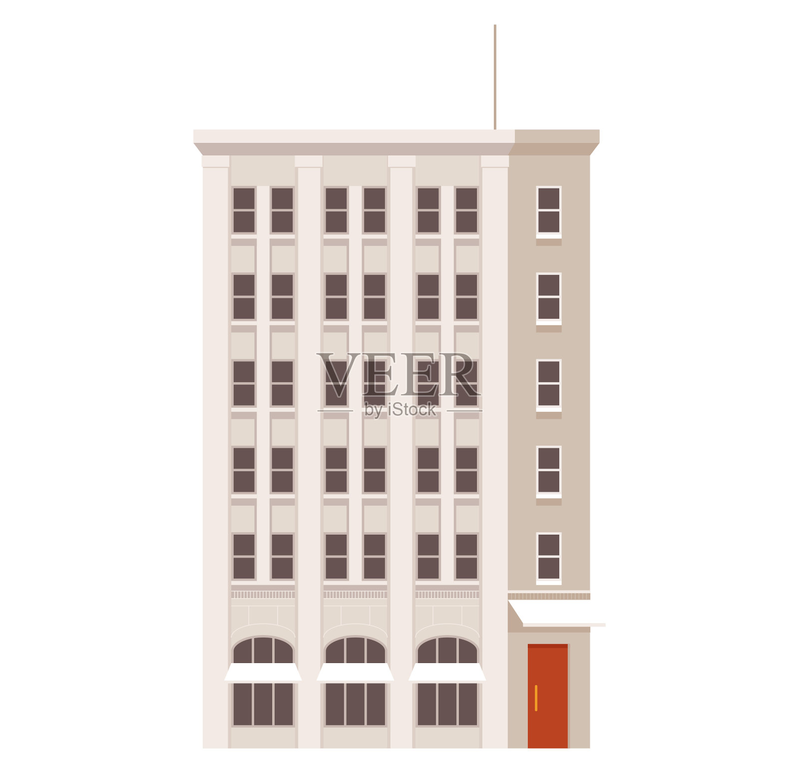 城市建筑插画图片素材