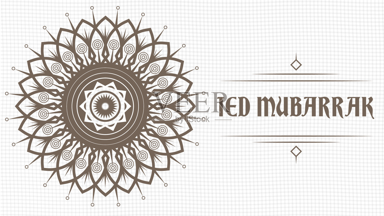 创意奢侈曼陀罗与穆巴拉克插画图片素材