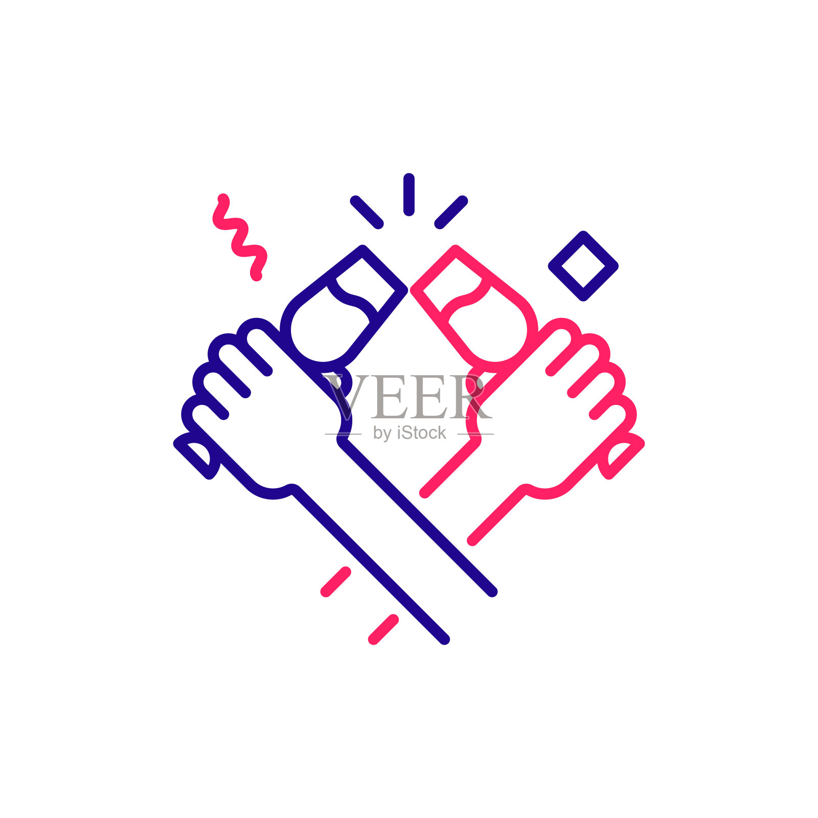 吐司矢量2颜色图标风格插图。EPS 10个文件插画图片素材